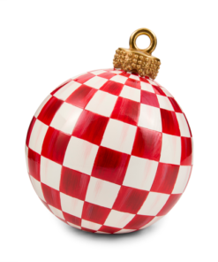 Mackenzie-Childs - Red Check Small Tabletop Ornament