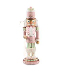 Mackenzie-Childs - Rosy Peppermint Wood Nutcracker