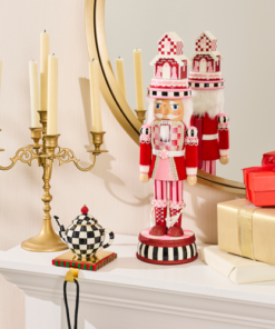 MacKenzie-Childs – Ruby Red Wood Nutcracker - Image 2