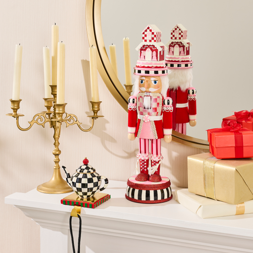 MacKenzie-Childs – Ruby Red Wood Nutcracker - Image 2