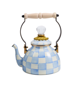 Mackenzie-Childs - Sky Check 1 Quart Tea Kettle