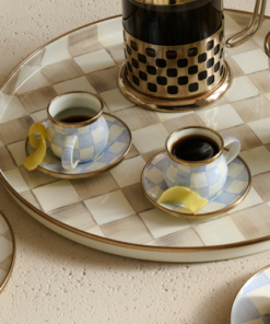 MacKenzie-Childs – Sky Check Espresso Cup & Saucer Set - Image 3