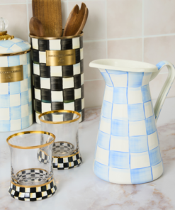 MacKenzie-Childs – Sky Check Medium Practical Pitcher - Image 2