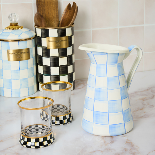MacKenzie-Childs – Sky Check Medium Practical Pitcher - Image 2