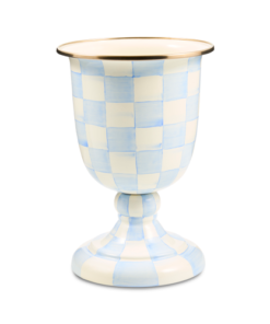 Mackenzie-Child's - Sky Check Pedestal Vase