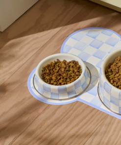 MacKenzie-Childs – Sky Check Small Pet Dish - Image 3