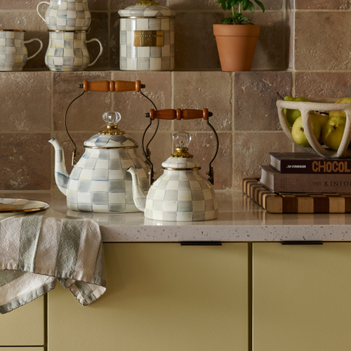 MacKenzie-Childs – Sterling Check 1 Quart Tea Kettle - Image 3