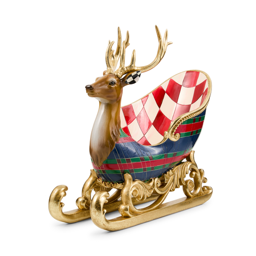 MacKenzie-Childs – Timeless Tartan Deer Sleigh