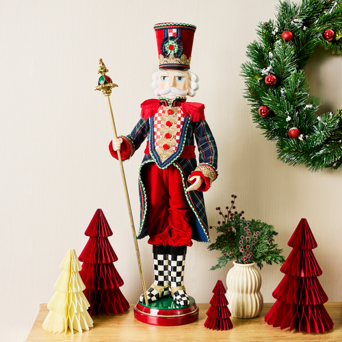 MacKenzie-Childs – Timeless Tartan Fabric Nutcracker - Image 2