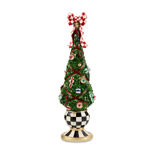 MacKenzie-Childs – Timeless Tartan Illuminated Topiary Tree