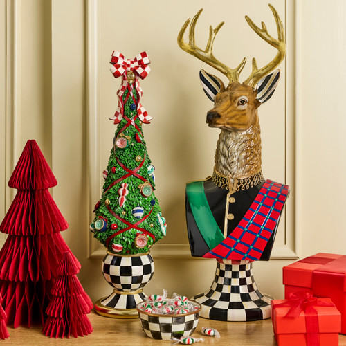 MacKenzie-Childs – Timeless Tartan Illuminated Topiary Tree - Image 2