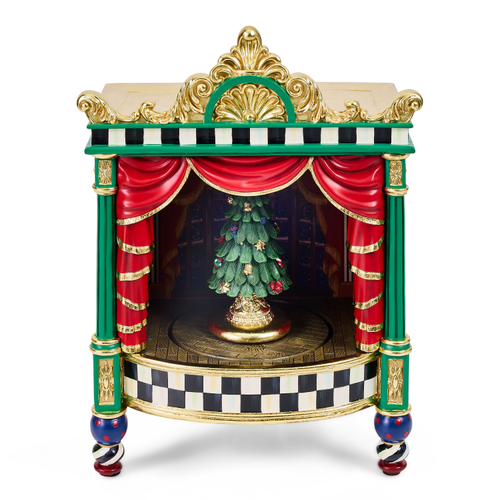 MacKenzie-Childs – Timeless Tartan Nutcracker Stage Music Box