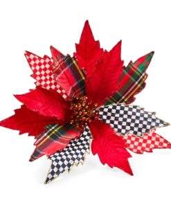 Mackenzie-Childs - Timeless Tartan Poinsettia Clip
