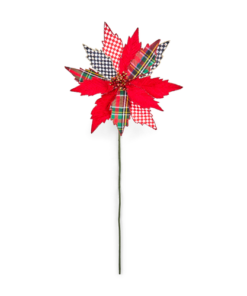 Mackenzie-Childs - Timeless Tartan Poinsettia Stem
