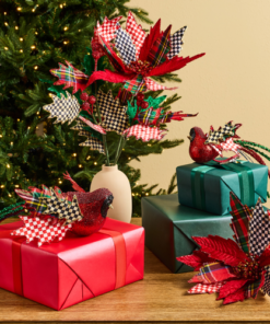 MacKenzie-Childs – Timeless Tartan Poinsettia Stem - Image 2