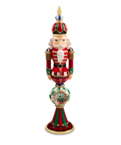 Mackenzie-Childs - Timeless Tartan Resin Reflector Nutcracker