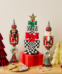 MacKenzie-Childs – Timeless Tartan Resin Reflector Nutcracker - Image 2