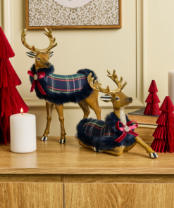 MacKenzie-Childs – Timeless Tartan Resting Deer - Image 2