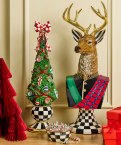 MacKenzie-Childs – Timeless Tartan Stag Head Bust - Image 2
