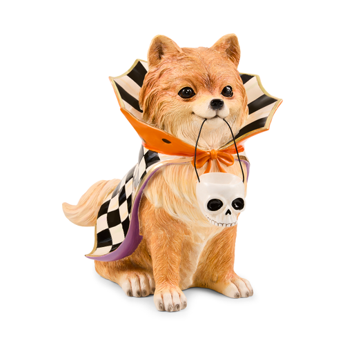 MacKenzie-Childs – Trick or Treat Pomeranian Dog Figurine