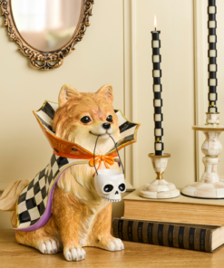 MacKenzie-Childs – Trick or Treat Pomeranian Dog Figurine - Image 2