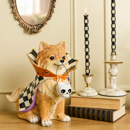 MacKenzie-Childs – Trick or Treat Pomeranian Dog Figurine - Image 2