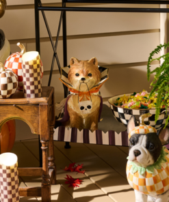 MacKenzie-Childs – Trick or Treat Pomeranian Dog Figurine - Image 3