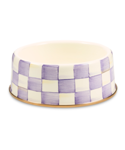 Mackenzie-Child's - Violet Check Large Pet Dish
