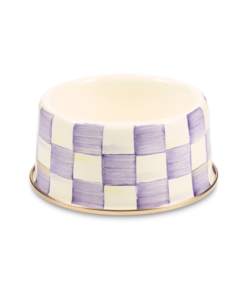Mackenzie-Child's - Violet Check Medium Pet Dish