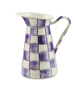 Mackenzie-Child's - Violet Check Medium Practical Pitcher