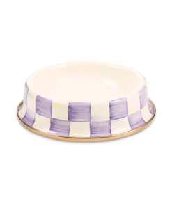 Mackenzie-Child's - Violet Check Small Pet Dish