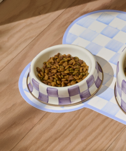 MacKenzie-Childs – Violet Check Small Pet Dish - Image 3