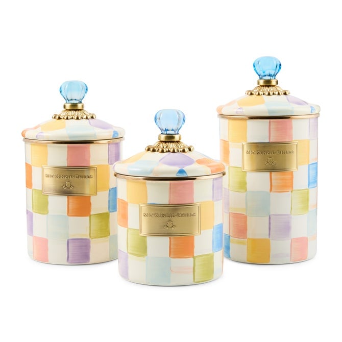 MacKenzie-Childs – Confetti Check Medium Canister - Image 2