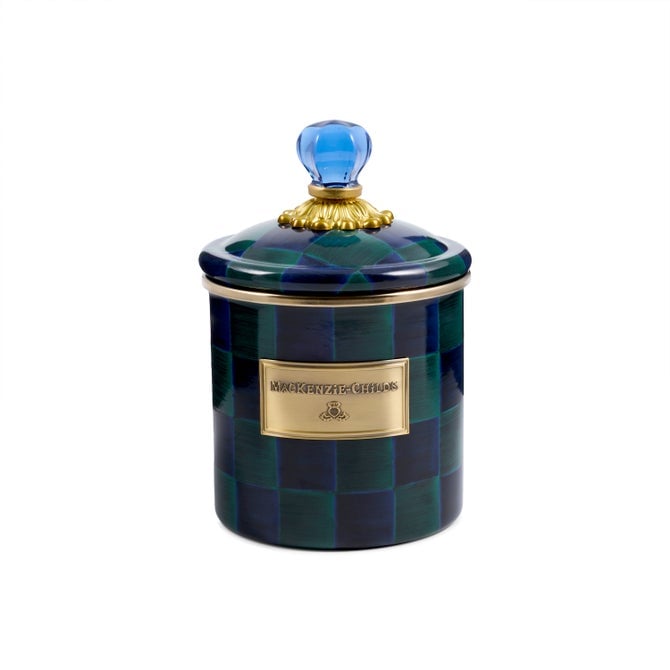 MacKenzie-Childs – Juniper Check Small Canister