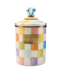 MacKenzie-Childs – Confetti Check Medium Canister
