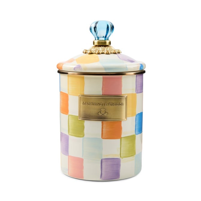 MacKenzie-Childs – Confetti Check Medium Canister