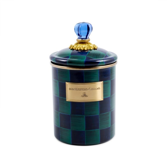 MacKenzie-Childs – Juniper Check Medium Canister