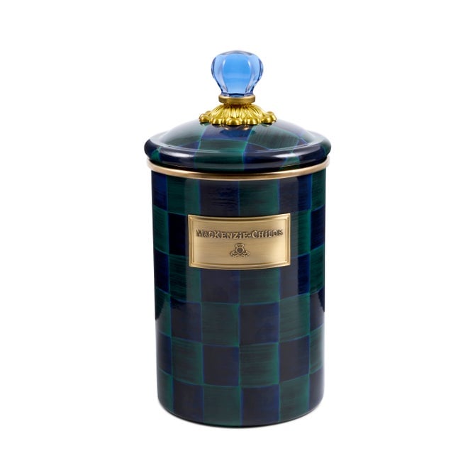 MacKenzie-Childs – Juniper Check Large Canister