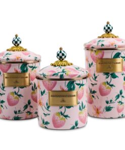 MacKenzie-Childs – Strawberry Medium Canister - Image 2